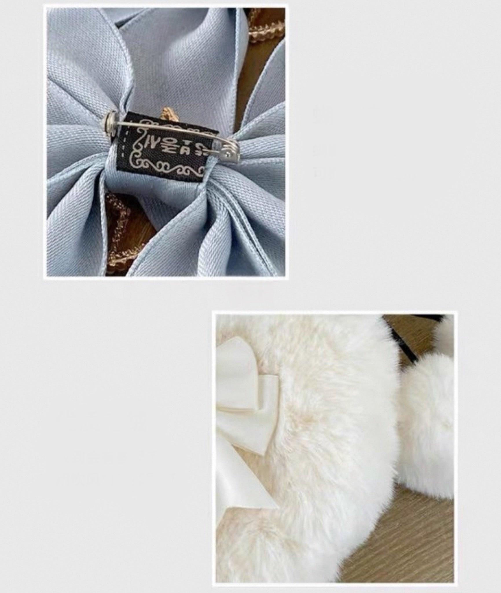 Cute Furry Heart Shoulder Bag with Bow and Star Charm Soft Plush Lolita Style Handbag